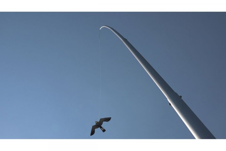 280 alu pole13.5 meter with black hawk kite